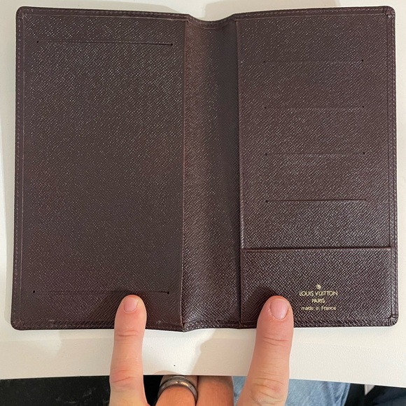 Louis Vuitton Brown Taiga Leather Checkbook Wallet - Picture 3 of 6